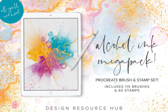 Download Procreate Alcohol Ink Megapack - Ink Collection