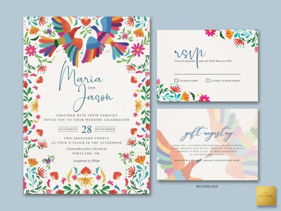 Download Mexican Theme Wedding Set 12 Templates - Premium Bundle
